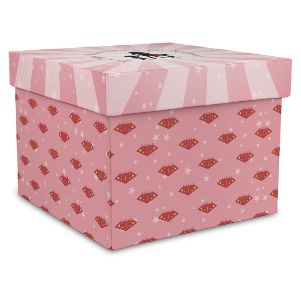 Custom Super Mom Gift Box with Lid - Canvas Wrapped - X-Large