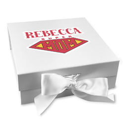 Super Mom Gift Box with Magnetic Lid - White