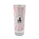 Super Mom 2 oz Shot Glass - Glass with Gold Rim