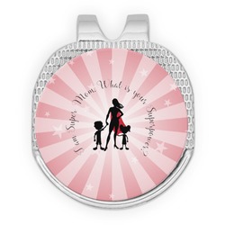 Super Mom Golf Ball Marker - Hat Clip - Silver