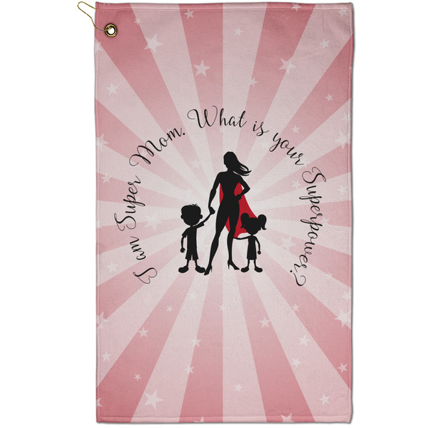 Custom Super Mom Golf Towel - Poly-Cotton Blend - Small