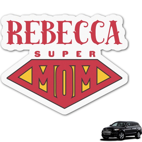 Custom Super Mom Graphic Car Decal