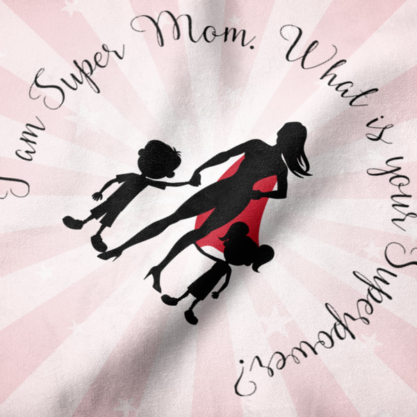 Super Mom Hooded Baby Towel- Detail Close Up