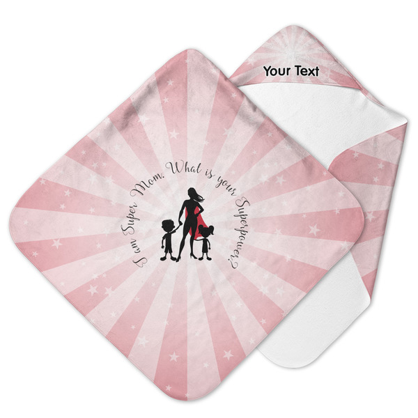 Custom Super Mom Hooded Baby Towel