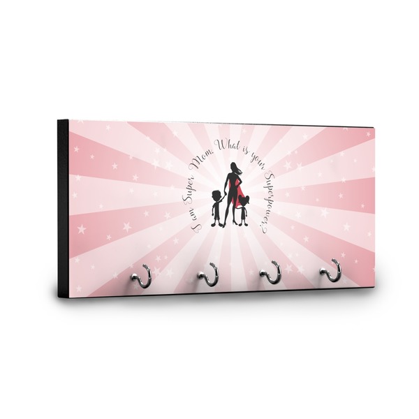 Super Mom Key Hanger - Front View with Hooks