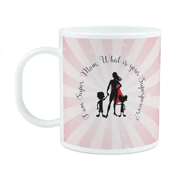 Custom Super Mom Plastic Kids Mug