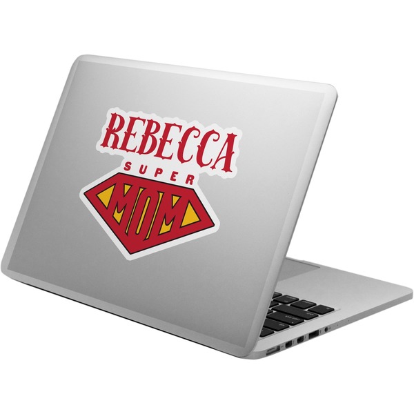 Custom Super Mom Laptop Decal