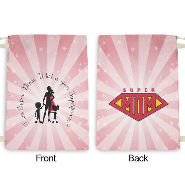 Super Mom Large Laundry Bag - Front & Back View