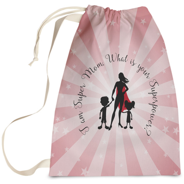 Custom Super Mom Laundry Bag