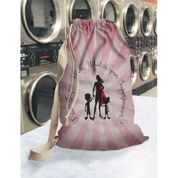 Super Mom Laundry Bag in Laundromat