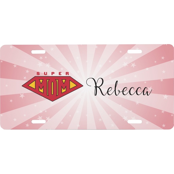 Custom Super Mom Front License Plate