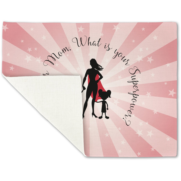 Super Mom Linen Placemat - Folded Corner (single side)