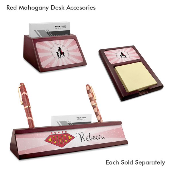 Super Mom Mahogany Desk Accessories