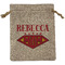 Super Mom Medium Burlap Gift Bag - Front