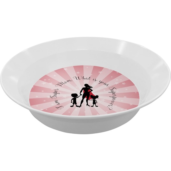 Custom Super Mom Melamine Bowl