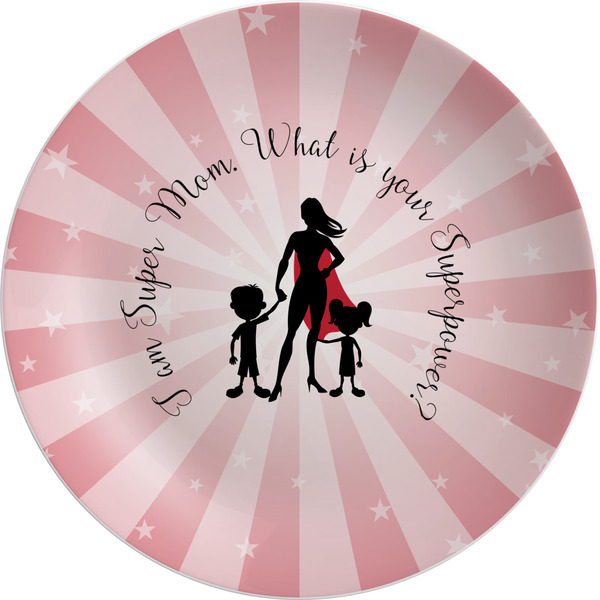 Custom Super Mom Melamine Salad Plate - 8"