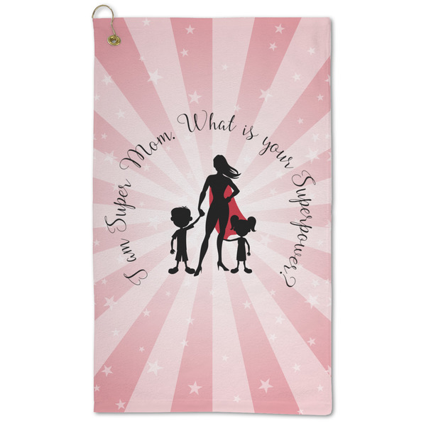 Custom Super Mom Microfiber Golf Towel - Large