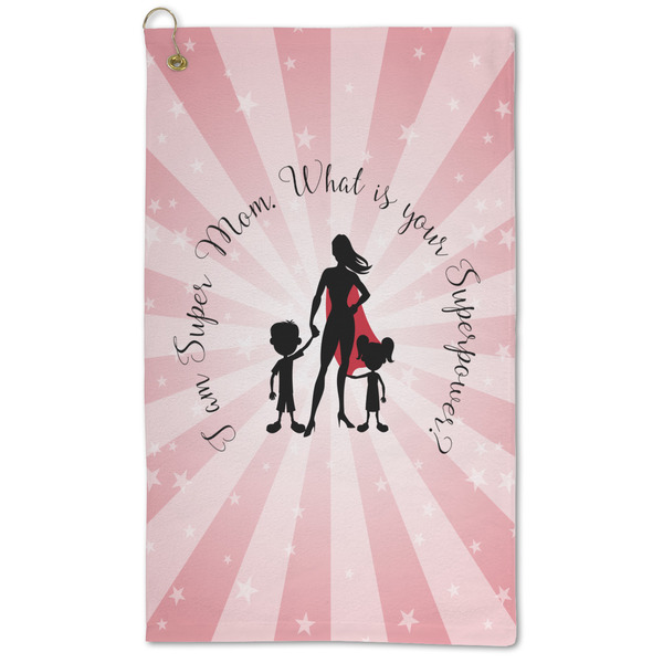 Custom Super Mom Microfiber Golf Towel - Large