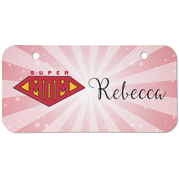 Custom Super Mom Mini/Bicycle License Plate (2 Holes)
