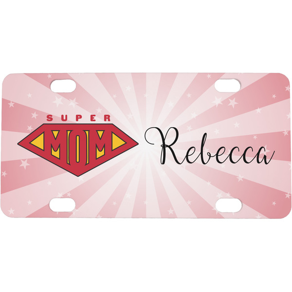 Custom Super Mom Mini / Bicycle License Plate (4 Holes)