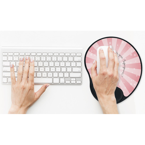 Super Mom Mouse Pad with Wrist Rest - LIFESYTLE 2 (in use)