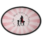 Super Mom Iron On Oval Patch