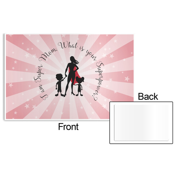 Super Mom Disposable Paper Placemat - Front & Back