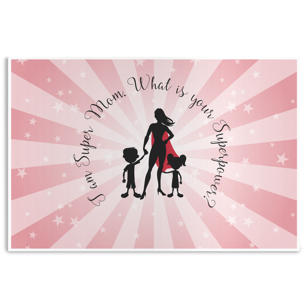Custom Super Mom Disposable Paper Placemats