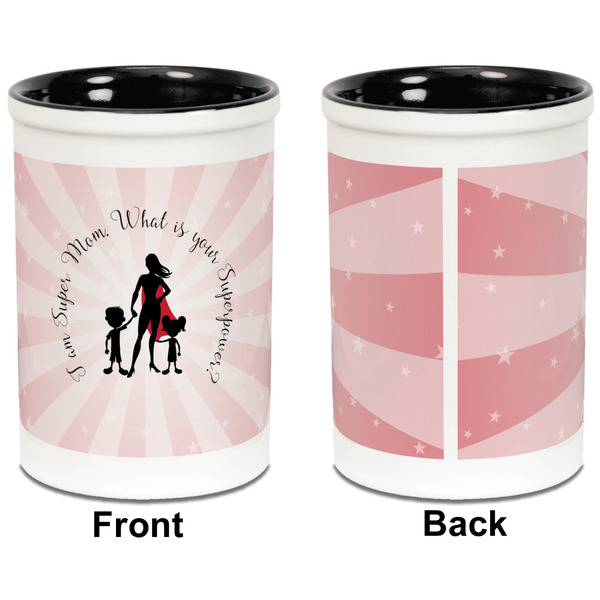 Super Mom Pencil Holder - Black - approval
