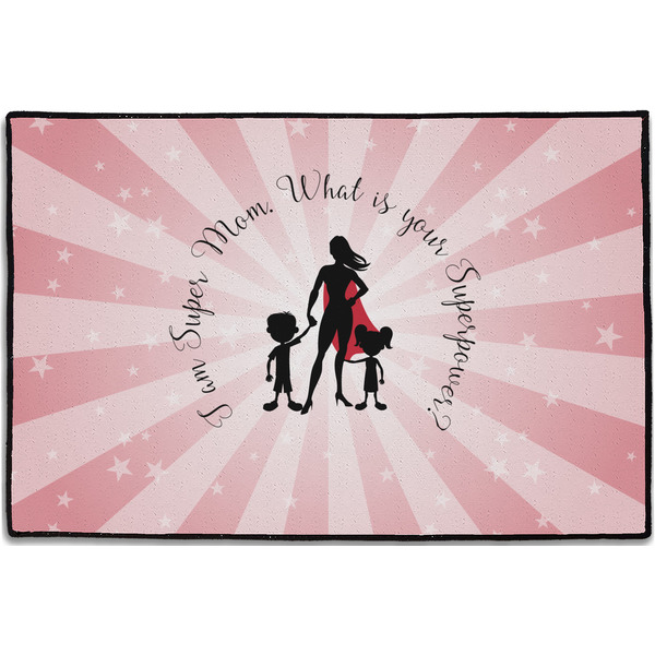 Custom Super Mom Door Mat - 36"x24"