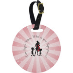 Super Mom Plastic Luggage Tag - Round