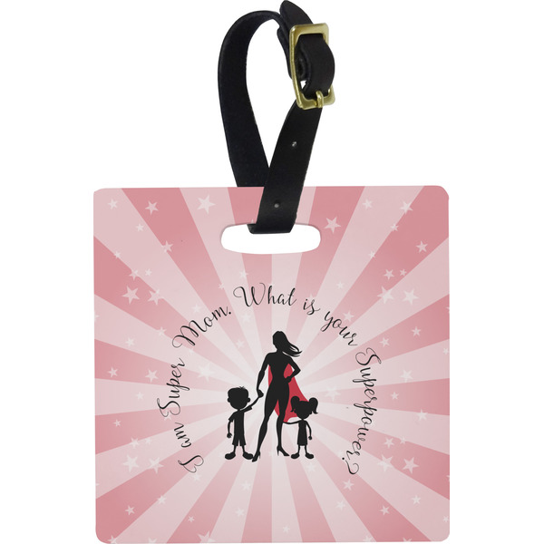 Super Mom Personalized Square Luggage Tag