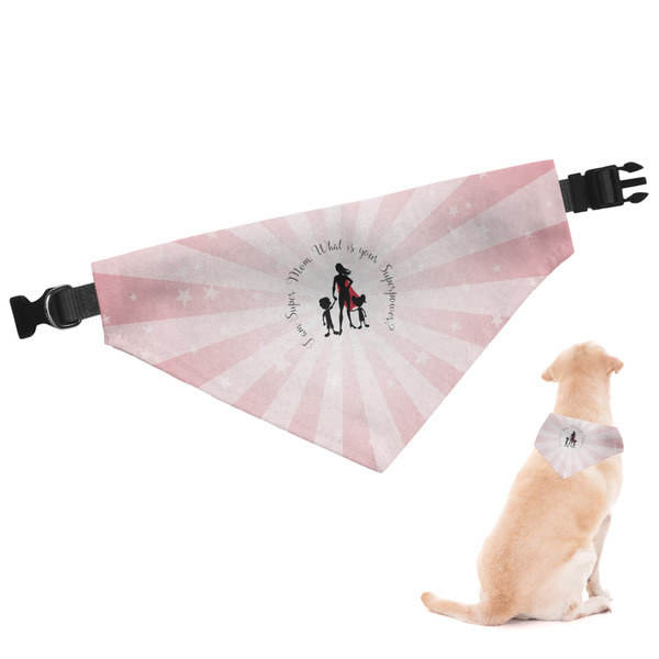 Custom Super Mom Dog Bandana - XLarge