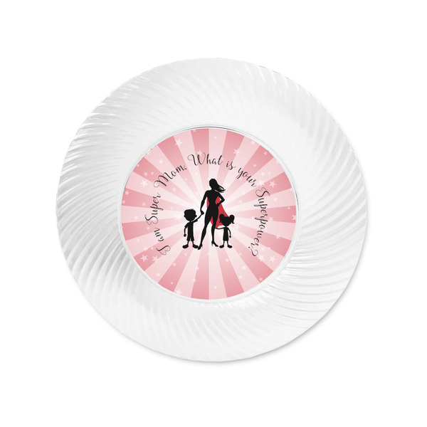 Super Mom Plastic Party Appetizer & Dessert Plates - Approval