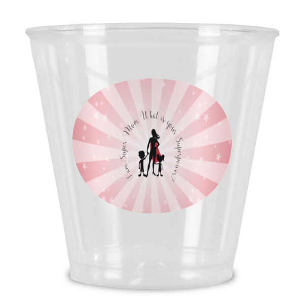 Custom Super Mom Plastic Shot Glass