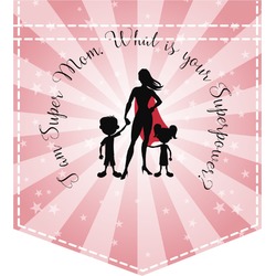 Super Mom Iron On Faux Pocket