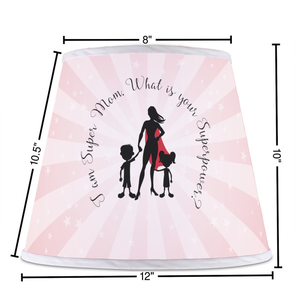 Super Mom Poly Film Empire Lampshade - Dimensions