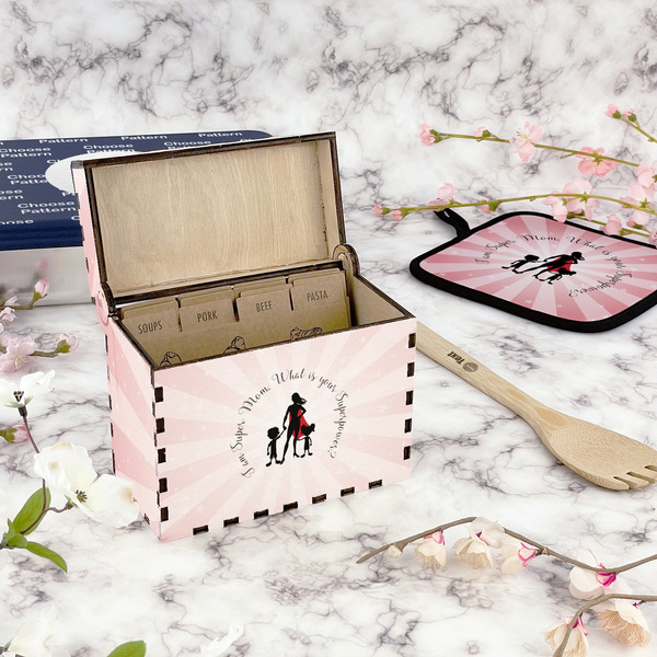 Super Mom Recipe Box - Full Color - In Context