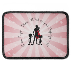 Super Mom Iron On Rectangle Patch