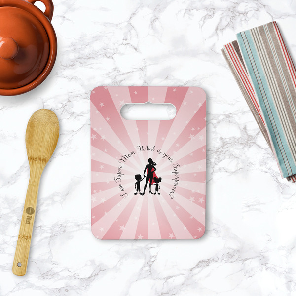 Super Mom Rectangle Trivet with Handle - LIFESTYLE