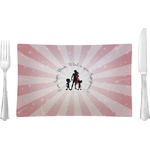 Super Mom Rectangular Glass Lunch / Dinner Plate - Single or Set