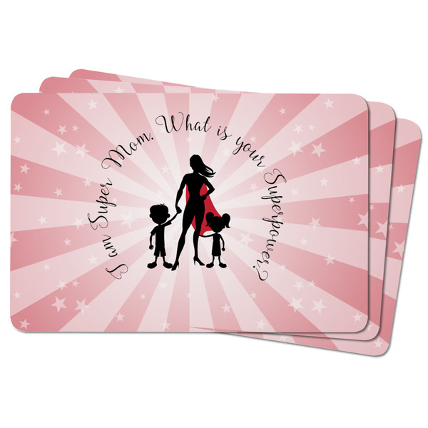 Super Mom Rectangular Fridge Magnet - THREE