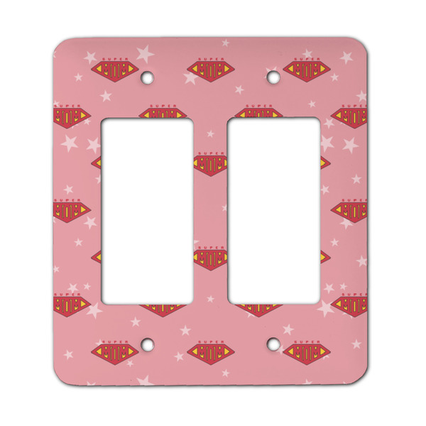 Custom Super Mom Rocker Style Light Switch Cover - Two Switch