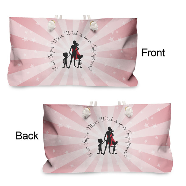 Super Mom Large Rope Tote - From & Back View