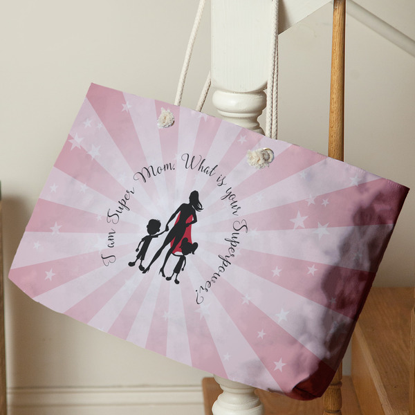 Super Mom Large Rope Tote - Life Style
