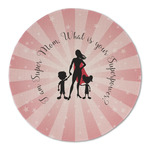 Super Mom Round Linen Placemat