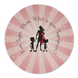 Super Mom Round Linen Placemat