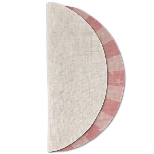 Super Mom Round Linen Placemats - HALF FOLDED (single sided)