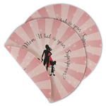 Super Mom Round Linen Placemat - Double Sided - Set of 4