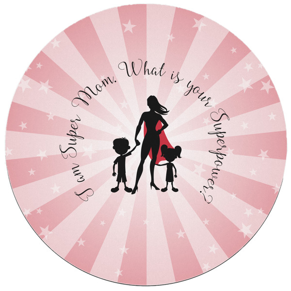 Super Mom Round Mousepad - APPROVAL